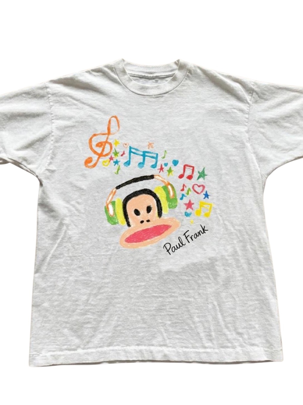 Gildan White Tee with Colorful Music Julius Graphic